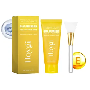 Hoygi Masque Visage Peel Off au Calendula Nettoyage en Profondeur Avec Pinceau