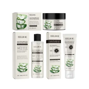 EELHOE Aloe Vera Acide Aminé Exfoliant Gel Nettoyant Visage Ensemble Vue Produit Principale