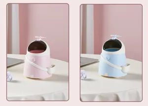 Süßer Cartoon-Desktop-Mülleimer mit Mini-Propeller-Design, ideal für Tischaufbewahrung und Deko.