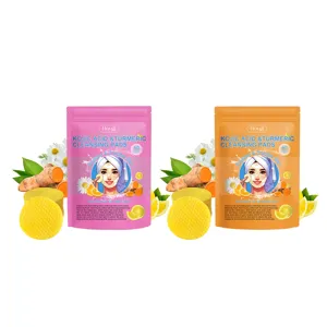 Dischetti Detergenti Viso Curcuma E Acido Kojic 60 Pz Salviette Esfolianti Delicate