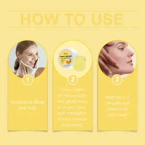 HOYGI turmeric kojic acid face cleansing pads 30pcs gentle exfoliating brightening skin