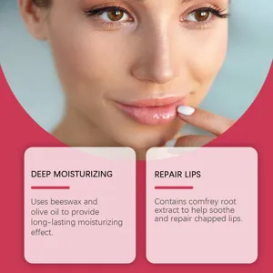 Detalle de mascarilla labial hidratante EELHOE para reparación profunda de labios.