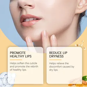 Εικόνα λεπτομέρειας scrub χειλιών κουρκουμά για ενυδατική και απολεπιστική φροντίδα.