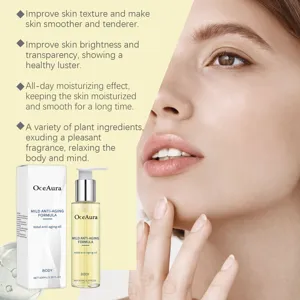 OceAura mild anti-aging body oil 100ml nourishes and tightens skin for a smooth radiant glow.