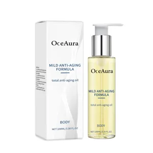OceAura body anti-aging oil with pump, 100ml hydrating and firming skincare essential.