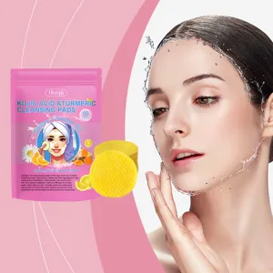 HOYGI Kojic Acid and Turmeric Cleansing Pads gentle exfoliating face care pads 60pcs
