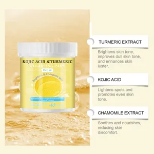 HOYGI Almohadillas Limpiadoras Cúrcuma Ácido Kójico 40p Facial Aclarador Hidratante