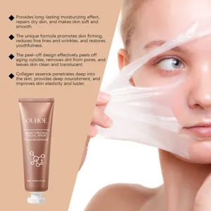 OUHOE Masque Visage Peel-Off au Collagène Hydratation Profonde Raffermissant Soin 100g