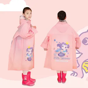 Impermeable para Niños Impermeable con Capucha Chaqueta de Lluvia Lindo Astronauta Patrón de Dibujos Animados Ropa de Lluvia para Niños Niñas Escuela Diario