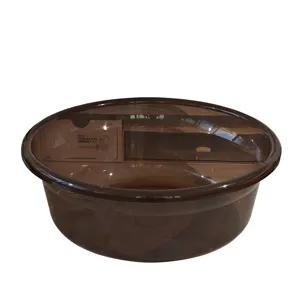 Bacinella in Plastica Spessita Trasparente per la Casa Grande Bacino Rotondo Resistente Bacinella per Lavanderia per il Bagno di Casa