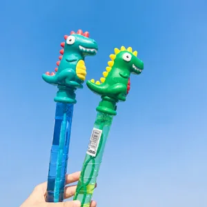 Cartoon Dinosaurier Seifenblasenstab Spielzeug für Kinder, große Hand-Seifenblasenmaschine.
