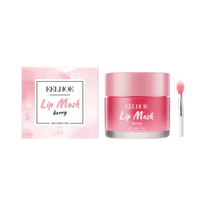 EELHOE mascarilla labial hidratante con extracto de bayas y pincel para el cuidado de labios secos.