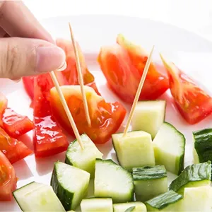 Cures-dents jetables en bambou naturels pour fruits ultra fins maison hotel restaurant