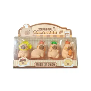 Leuke Capybara gummetjes set, grappige cartoon schrijfwaren voor kinderen schoolbenodigdheden.