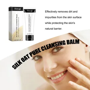 Hoygi oat cleansing balm 30g gently removes makeup impurities while protecting skin barrier.
