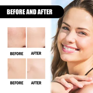 Facial cleanser skin effect detail comparison showing before and after pore cleaning results.
