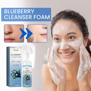 Hoygi Blaubeer Gesichtsreinigungsschaum Sanfte Tiefenreinigung Hydratisierendes Gesichtswaschmittel Mit Massagebürste Hautpflege