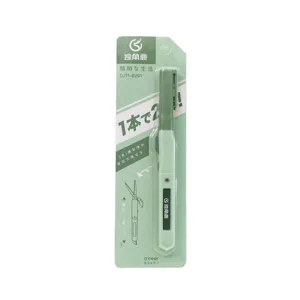 Couteau utilitaire stylo 2-en-1 créatif et ciseaux d'art portables pour étudiants et papier.