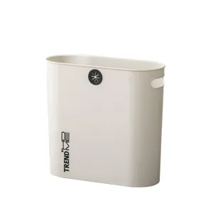 Papelera rectangular delgada para huecos estrechos, cubo de basura moderno para el hogar.