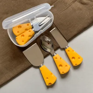Creative Cute Cheese Shape Stainless Steel Western Tableware Butter Fruit Knife Fork Spoon Kitchen Dining Tool