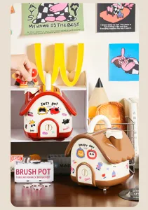 Tirelire mignonne en forme de maison pour enfants, boîte de rangement de jouets créative.