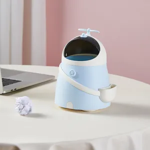 Süßer kleiner Cartoon Tischmülleimer Mülleimer Aufbewahrungsbox für Schreibtisch Dekoration