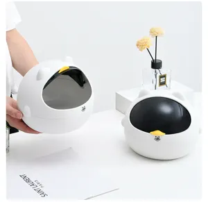 Mini desktop trash can with lid cute creative garbage bin for office dorm bedroom small storage
