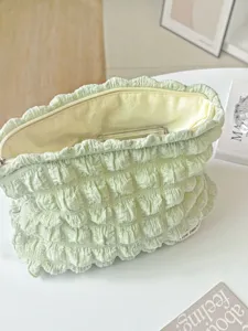 Sac de maquillage nuage bulle pochette portable rangement cosmétique voyage doux vert