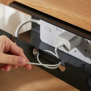 Bandeja portacables bajo escritorio organizador de cables metal soporte regleta