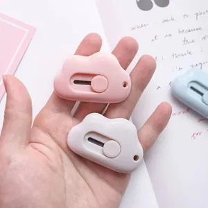 Cute cloud mini utility cutter portable pocket box opener stationery for student office use