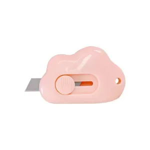 Mini cloud utility knife cute portable pink letter opener student office paper cutting tool