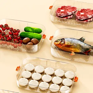 Boîte de Rangement Multicouche pour Raviolis en Plastique de Qualité Alimentaire Réfrigérateur Congélateur Boîte de Conservation avec Couvercle Organisateur de Cuisine