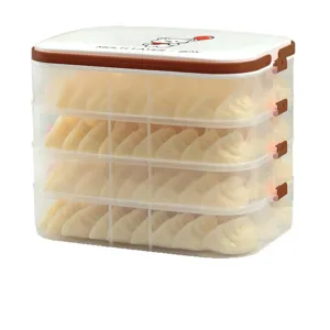 Boite de rangement multi-couches pour raviolis congelateur transparent conteneur alimentaire 1pc