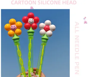 Kleurrijke bloem belletjes toverstaf speelgoed, handige bellenblaas zwaard voor buiten plezier kids.