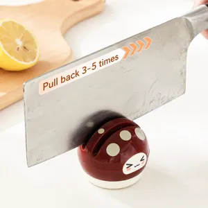 Mini affilatore per coltelli a ventosa fungo da cucina, strumento rapido ed efficiente