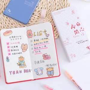 Carnet à grille esthétique agenda quotidien journal mignon papeterie pour étudiants planification