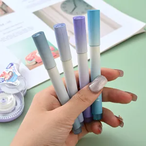 Sunrise impression gradient highlighters set, aesthetic cute pastel marker pens for student journaling.