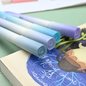 Gradient pastel highlighters aesthetic cute pens for note-taking and daily journaling.