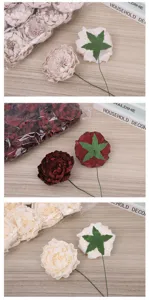 Artificial peony flower heads with stems PE foam flowers for DIY bouquets decor