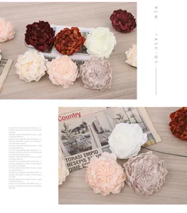 Artificial peony foam flower heads for DIY gift box decoration and floral bouquet styling.