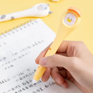 Cinta correctora en forma de pluma de pato lindo papelería portátil para estudiantes
