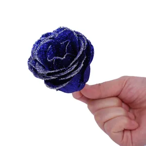 Kunstbloemhoofden Goud Glitters Rozen Bloemen DIY Boeket Bruiloft Feest Woondecoratie Nep Zijden Bloemen Knutselbenodigdheden