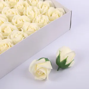 Artificial soap rose flower heads for bouquet DIY Valentine gift box decoration crafts craft