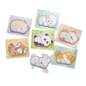 Cute cartoon animal sticky notes memo pads cute stationery set for office school use