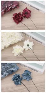 Künstliche Gardenien Blütenköpfe mit Stielen für DIY Sträuße Geschenkboxen und Hochzeiten.