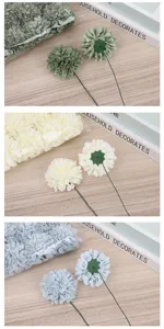 Cabezas de flores artificiales de espuma PE crisantemo para decoración de bodas y cajas de regalo.