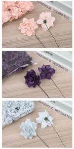 PE Schaumstoff Gardenien künstliche Blumenköpfe mit Stielen DIY Strauß Geschenkpackung