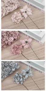 PE künstliche Gardenien Blütenköpfe DIY Blumenstrauß Dekorationsmaterial für Hochzeit