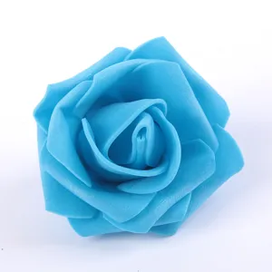 Blaue künstliche PE-Schaum Rosenblütenköpfe für DIY Handwerk, Hochzeitsdeko und Partydekor.