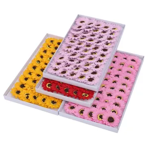 Artificial Sunflower Soap Flower Heads Bulk Box Artificial Flower Heads For Bouquet Gift Box Packaging DIY Floral Decor